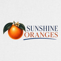 REVØRA Sunshine Oranges – Oversized Shirt in White, Rückenprint aus der Nähe