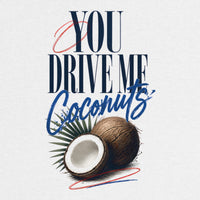 REVØRA Coconuts – Oversized Shirt in White, Rückenprint aus der Nähe