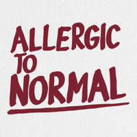 REVØRA Allergic To Normal Oversized T-Shirt – Oversized Shirt in White, Rückenprint aus der Nähe