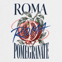 REVØRA Roma Pomegranate – Oversized Shirt in White, Rückenprint aus der Nähe