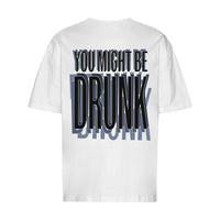 REVØRA You Might Be Drunk Oversized T-Shirt – Oversized Shirt in White, Rückansicht