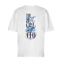 REVØRA Hot Girl CFO – Oversized Shirt in White, Rückansicht
