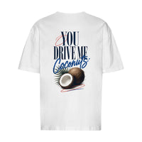 REVØRA Coconuts – Oversized Shirt in White, Rückansicht