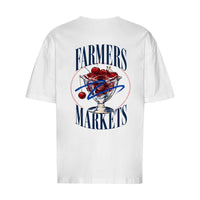REVØRA Farmers Markets – Oversized Shirt in White, Rückansicht