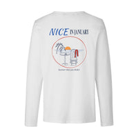 REVØRA Nice In January – Longsleeve in White, Rückansicht