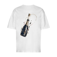 REVØRA Pop The Cork – Oversized Shirt in White, Rückansicht