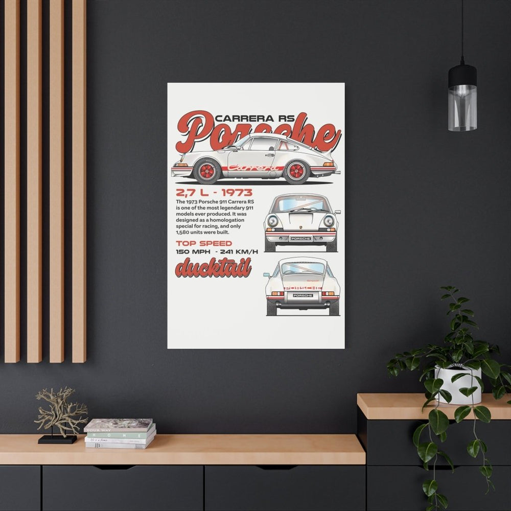 Porsche 911 Carrera RS Canvas Print — Wandbild Man Cave | REVØRA