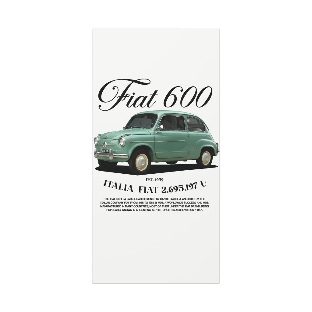 Fiat 600 Canvas Print - Revøra™