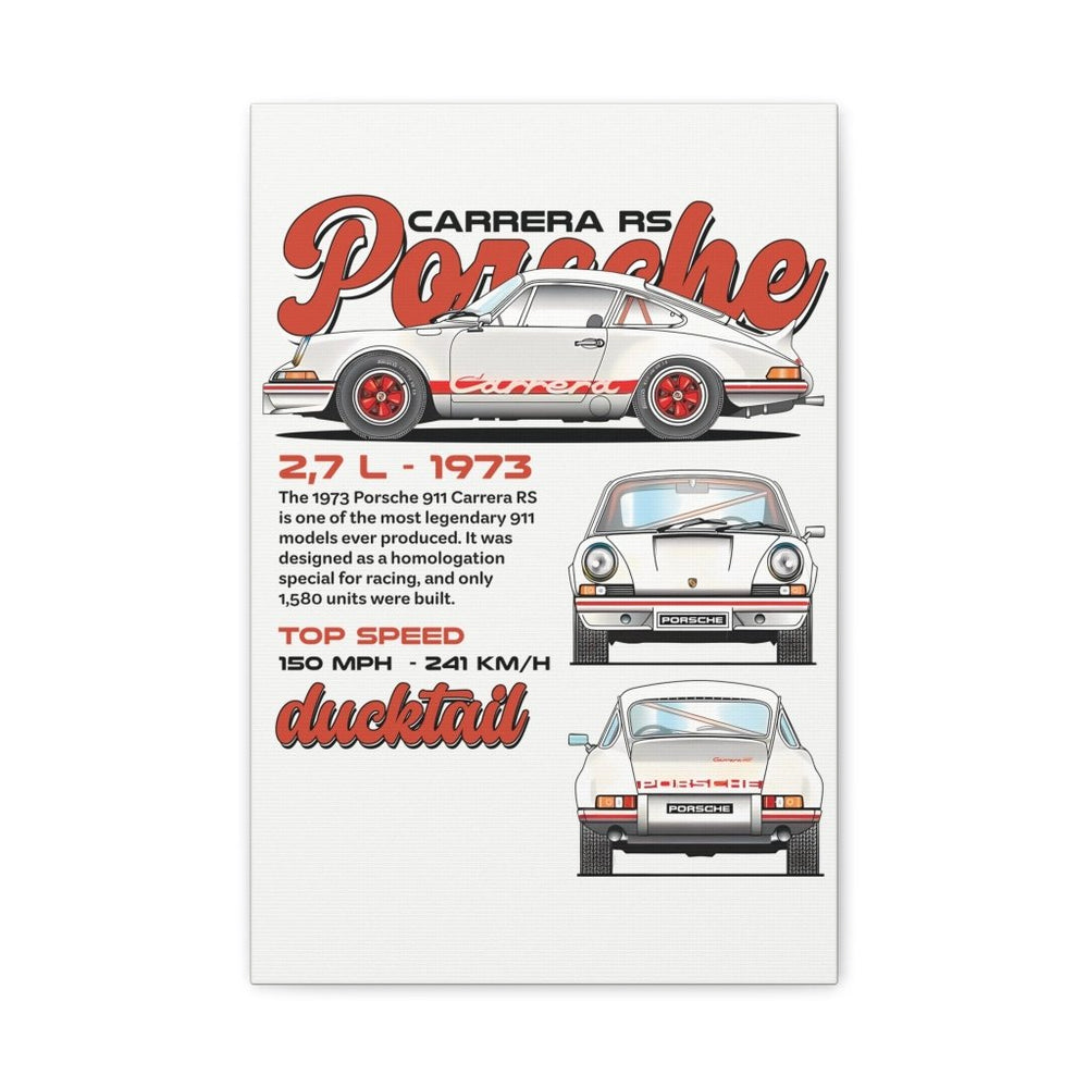 Porsche 911 Carrera RS Canvas Print — Wandbild Man Cave | REVØRA
