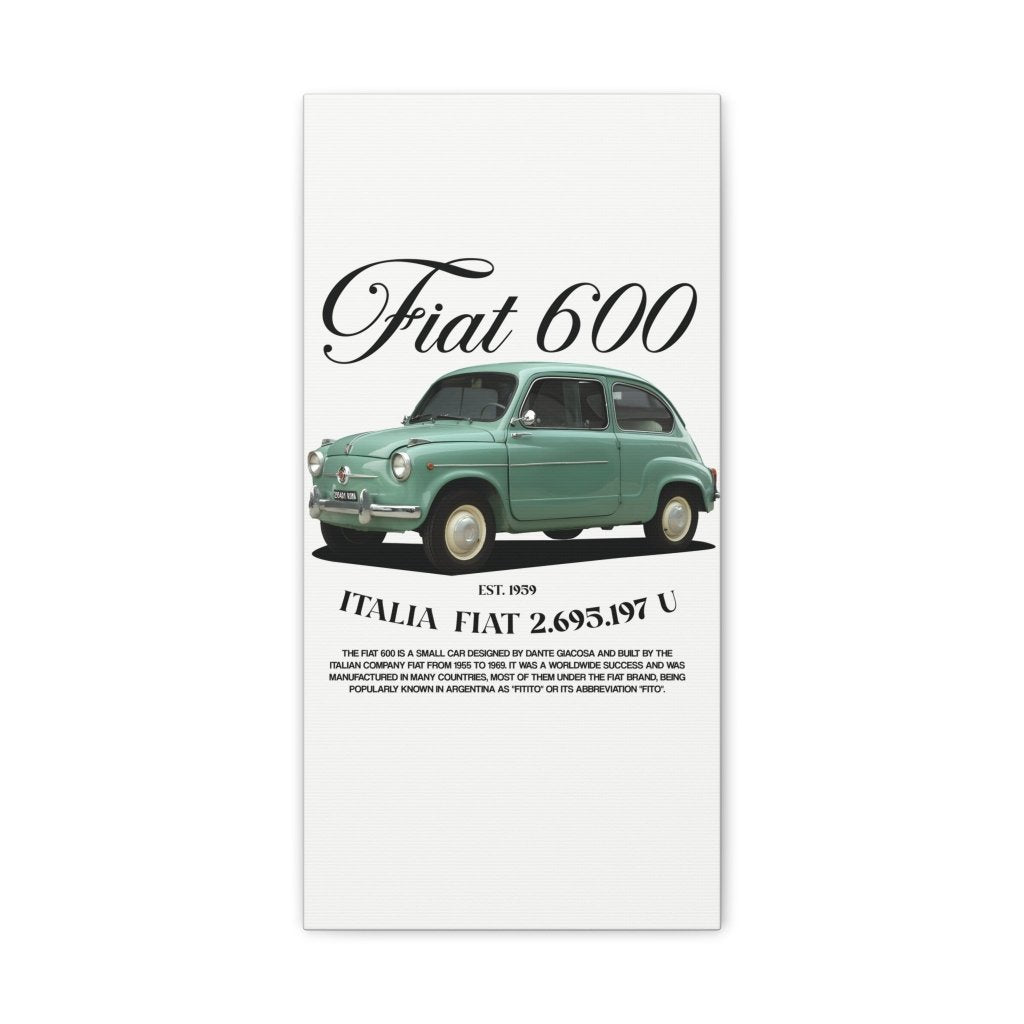 Fiat 600 Canvas Print - Revøra™