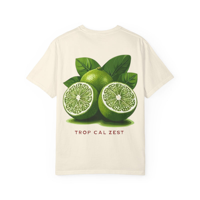 Rückansicht: Oversized T-Shirt mit großflächigem Print „Limetten“ von REVØRA