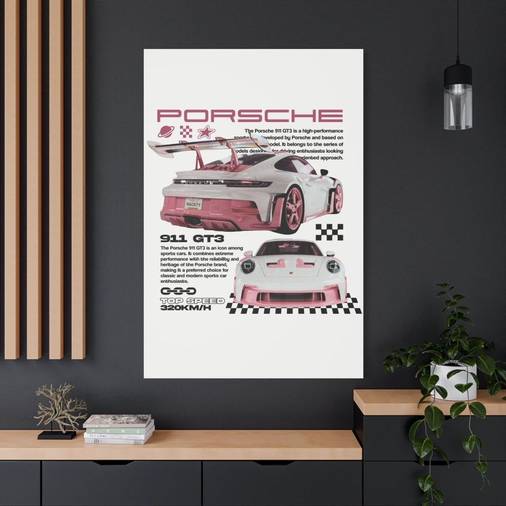 Porsche 911 GT3 Canvas Print — Wandbild Man Cave | REVØRA