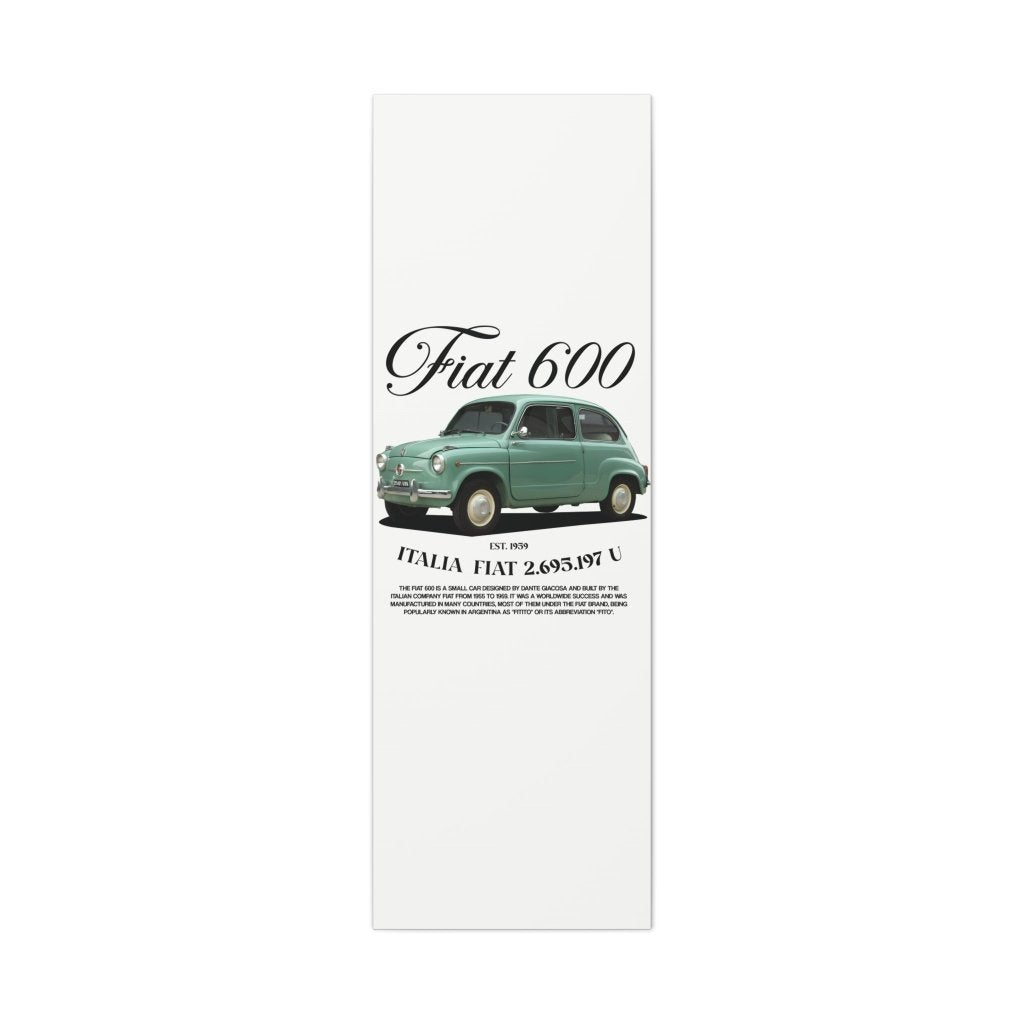 Fiat 600 Canvas Print - Revøra™