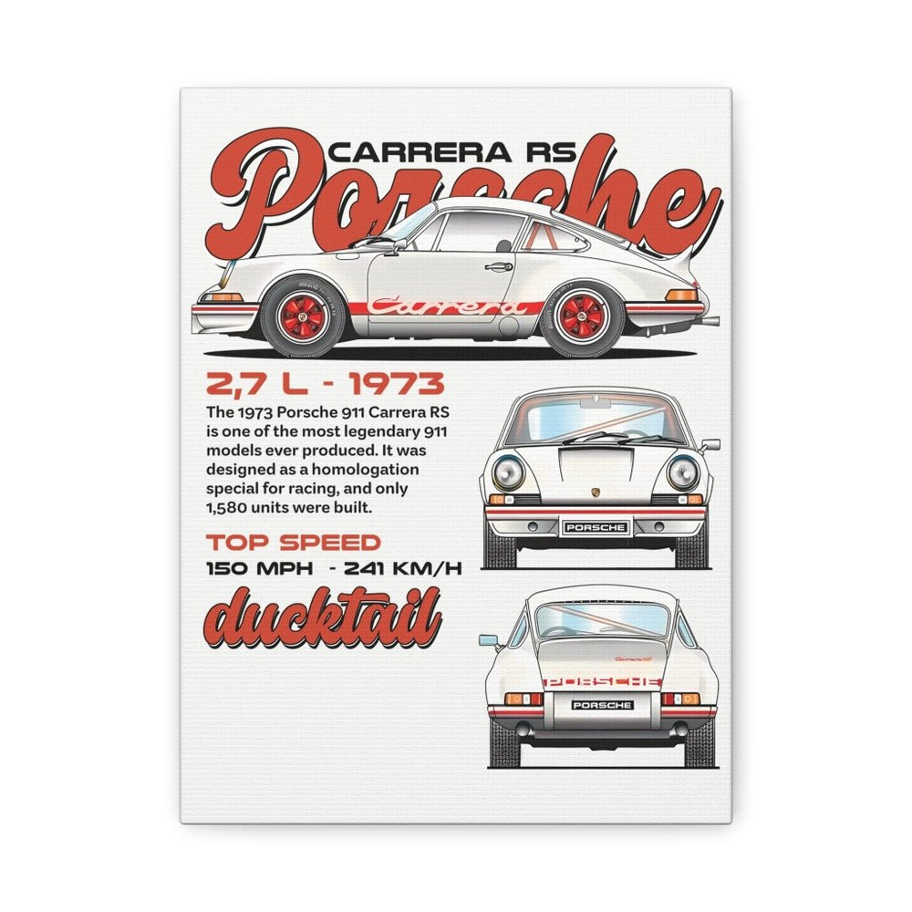 Porsche 911 Carrera RS Canvas Print — Wandbild Man Cave | REVØRA