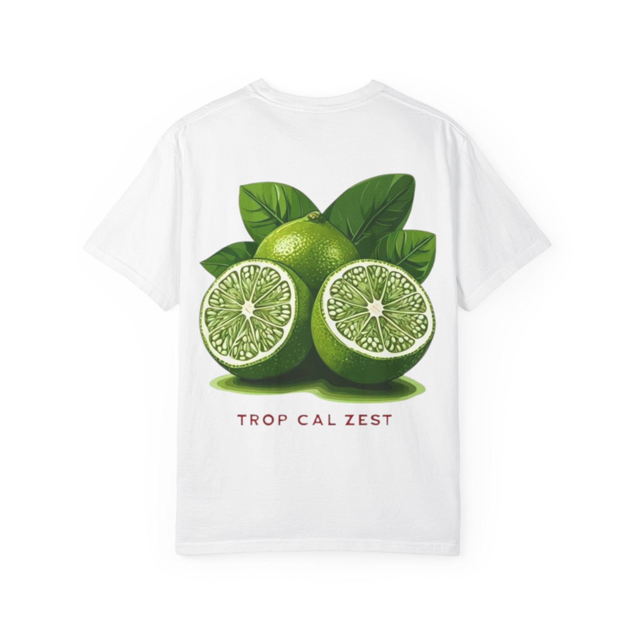 Rückansicht: Oversized T-Shirt mit großflächigem Print „Limetten“ von REVØRA