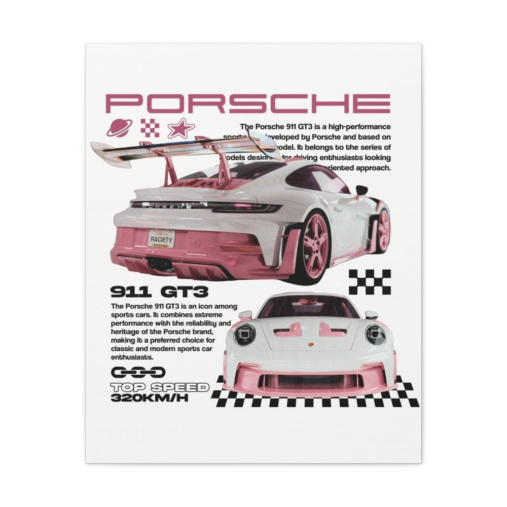 Porsche 911 GT3 Canvas Print — Wandbild Man Cave | REVØRA
