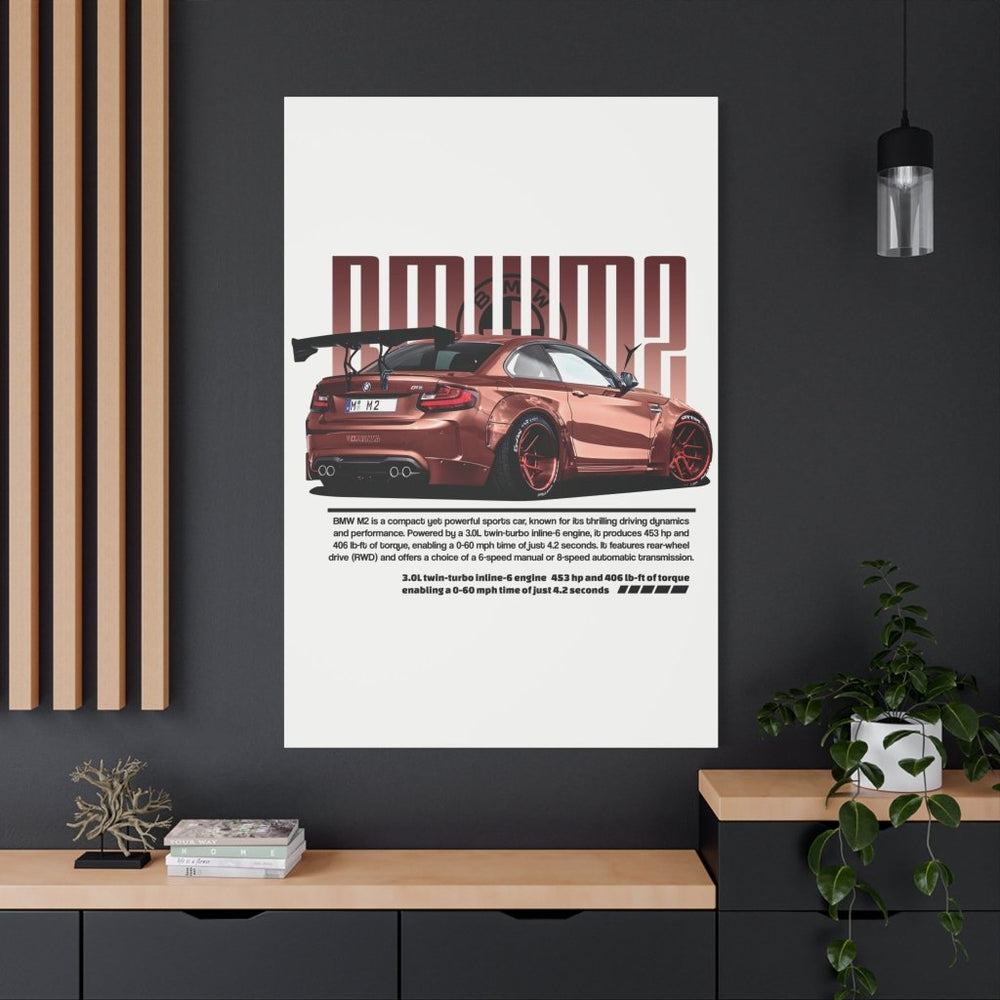BMW M2 Canvas Print — Wandbild Man Cave | REVØRA