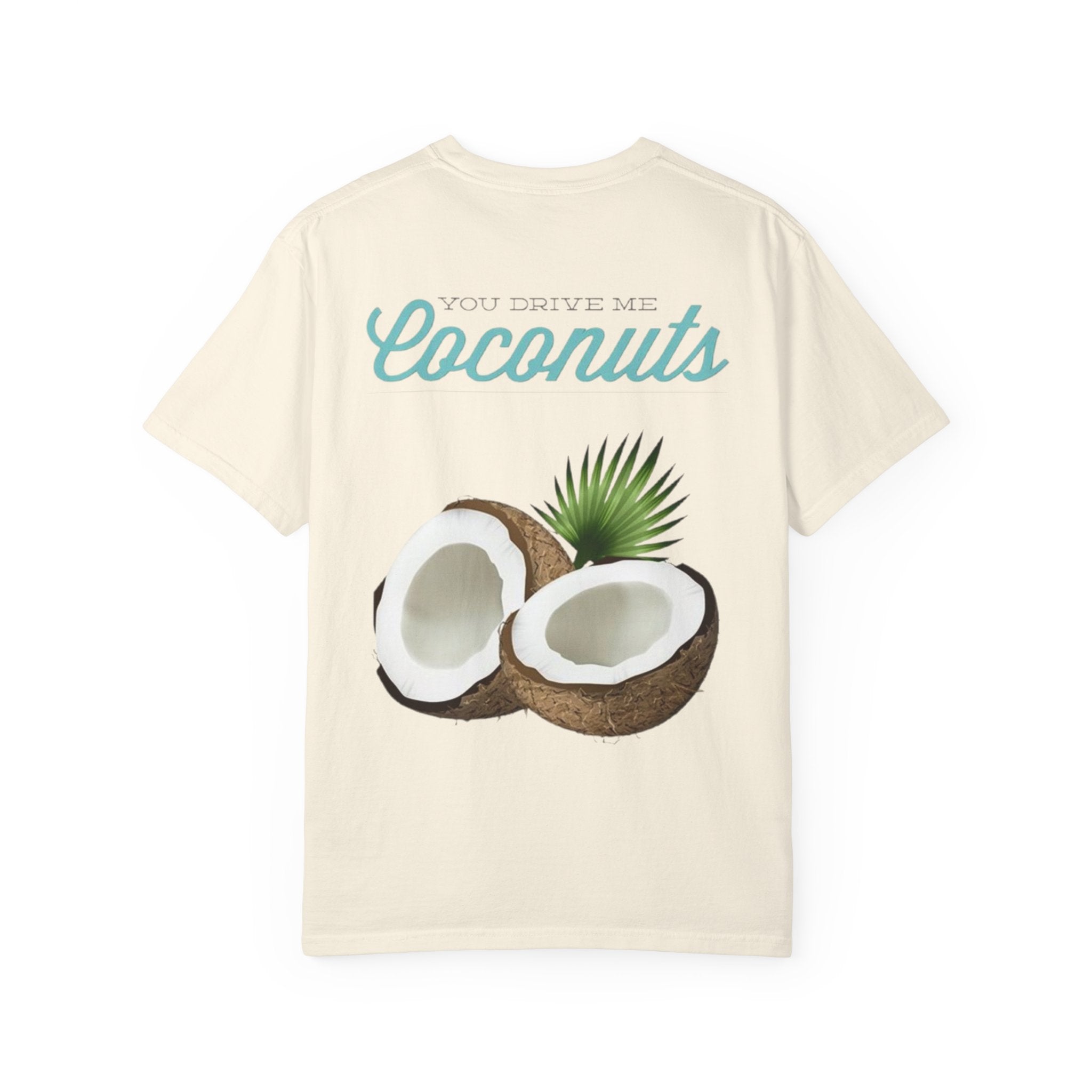 Rückansicht: Oversized T-Shirt mit großflächigem Print „Coconuts“ von REVØRA