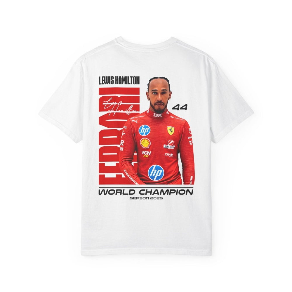 Lewis Hamilton Ferrari T-Shirt — F1 Champion Streetwear | REVØRA