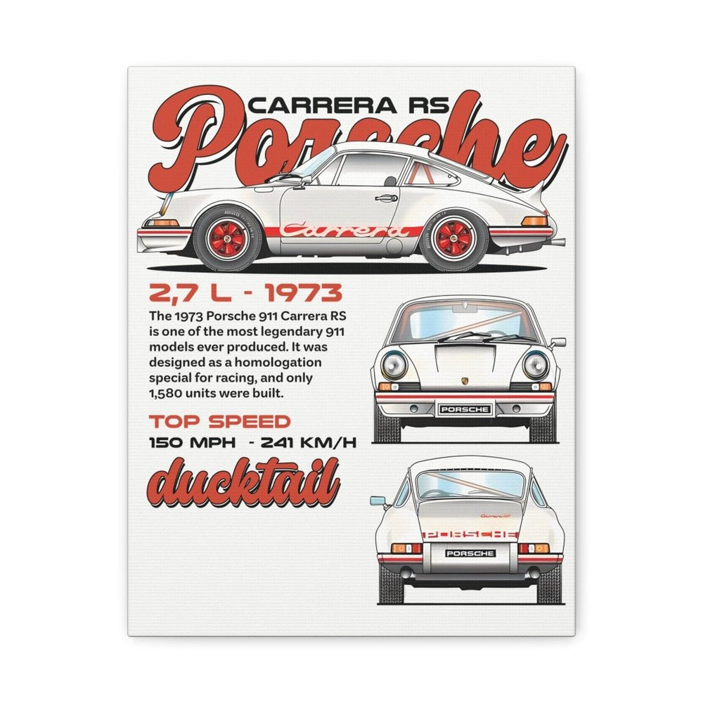 Porsche 911 Carrera RS Canvas Print — Wandbild Man Cave | REVØRA