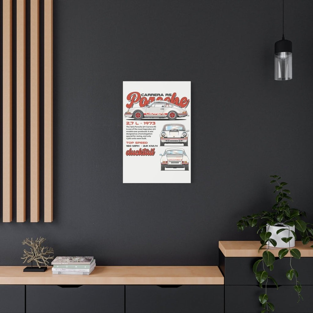 Porsche 911 Carrera RS Canvas Print — Wandbild Man Cave | REVØRA