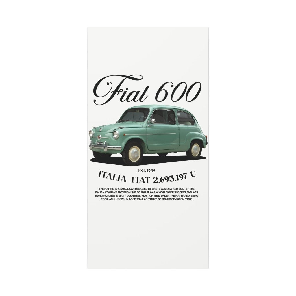 Fiat 600 Canvas Print - Revøra™