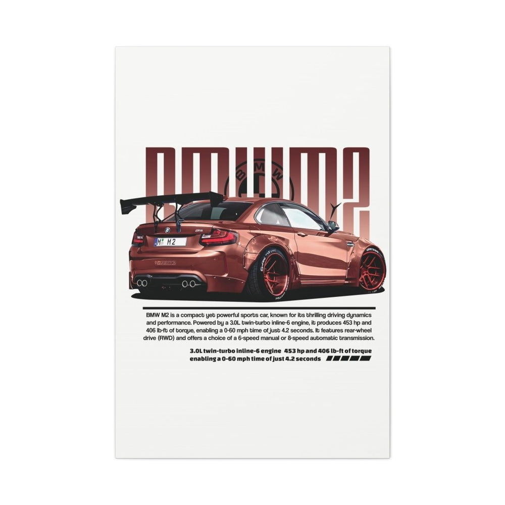 BMW M2 Canvas Print — Wandbild Man Cave | REVØRA