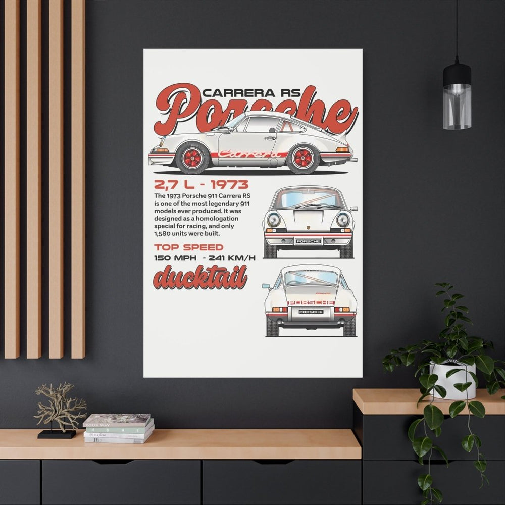 Porsche 911 Carrera RS Canvas Print — Wandbild Man Cave | REVØRA