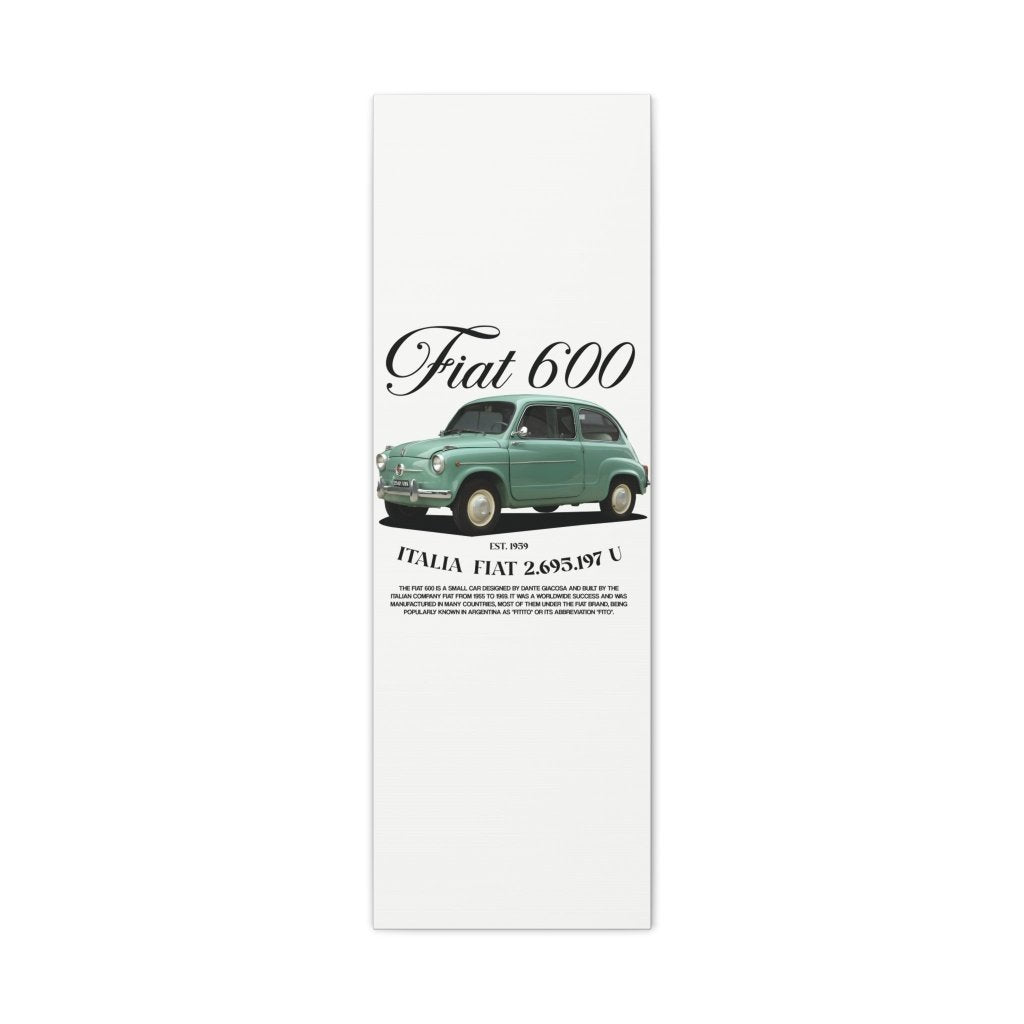 Fiat 600 Canvas Print - Revøra™