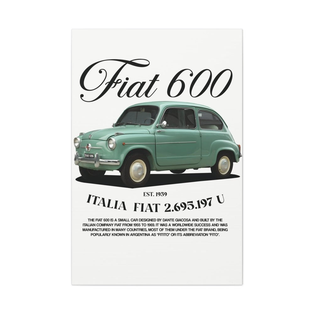 Fiat 600 Canvas Print