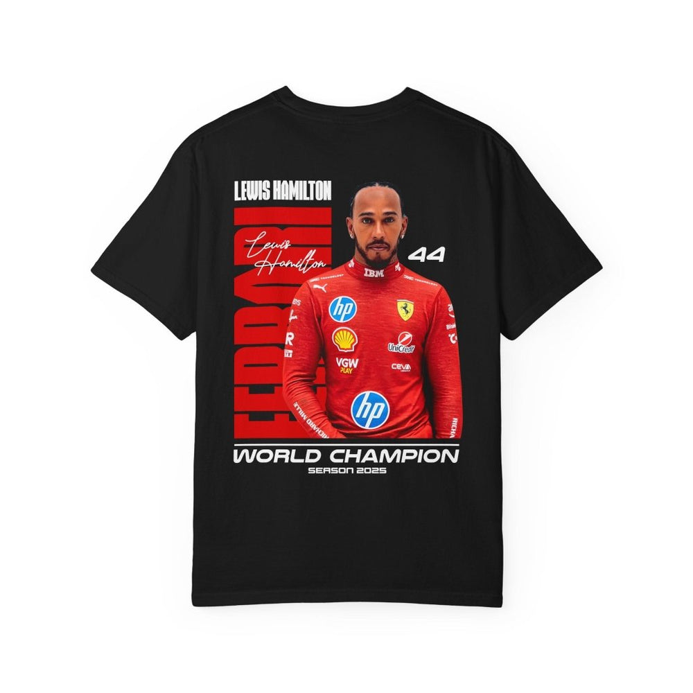 Lewis Hamilton Ferrari T-Shirt — F1 Champion Streetwear | REVØRA