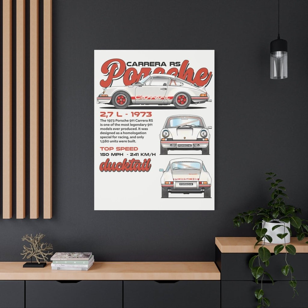 Porsche 911 Carrera RS Canvas Print — Wandbild Man Cave | REVØRA