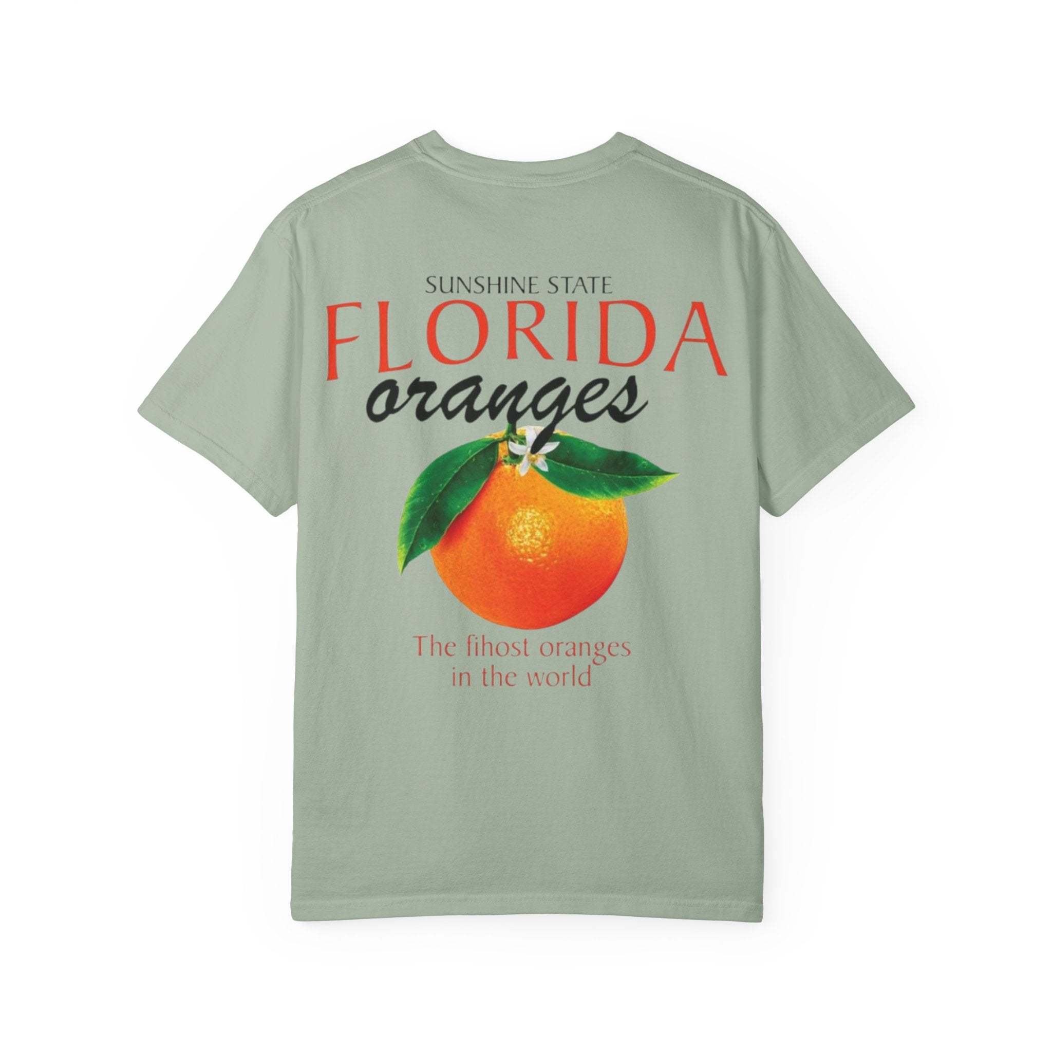 Rückansicht: Oversized T-Shirt mit großflächigem Print „Sunshine Oranges“ von REVØRA