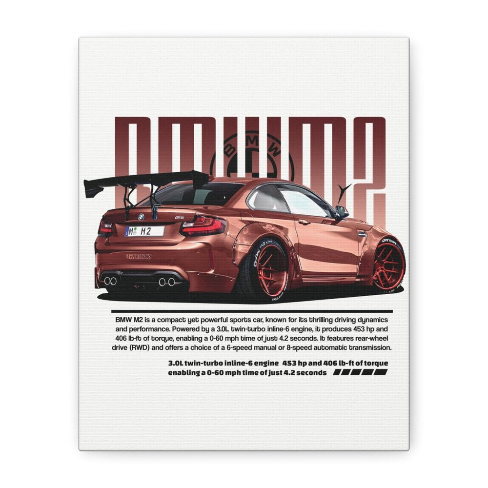 BMW M2 Canvas Print — Wandbild Man Cave | REVØRA