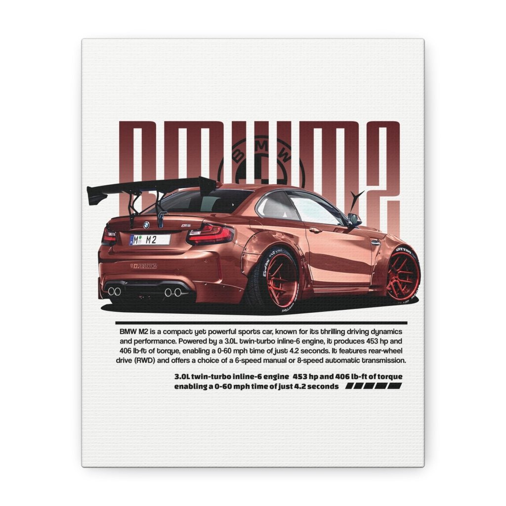 BMW M2 Canvas Print — Wandbild Man Cave | REVØRA