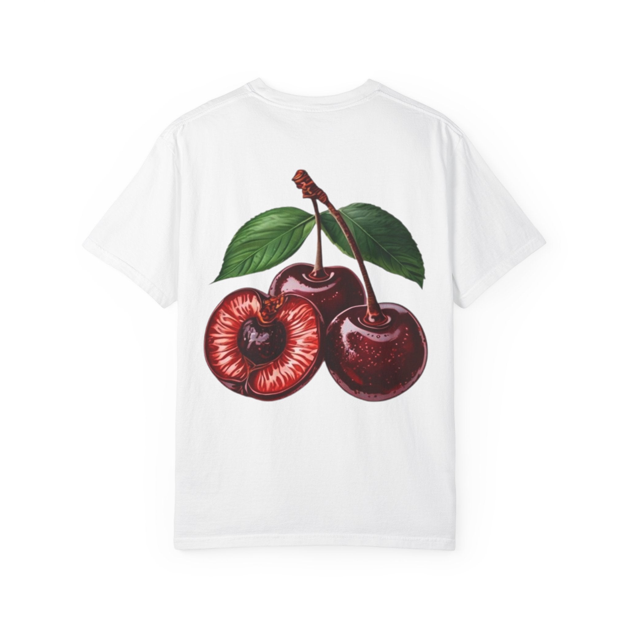 Rückansicht: Oversized T-Shirt mit großflächigem Print „Ciliegie“ von REVØRA