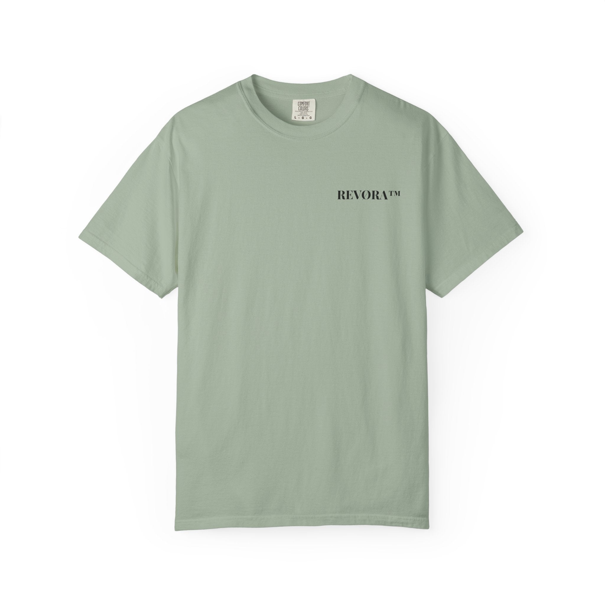 Vorderansicht: Oversized T-Shirt „Sorry I'm Busy“ mit kleinem REVØRA-Brustlogo
