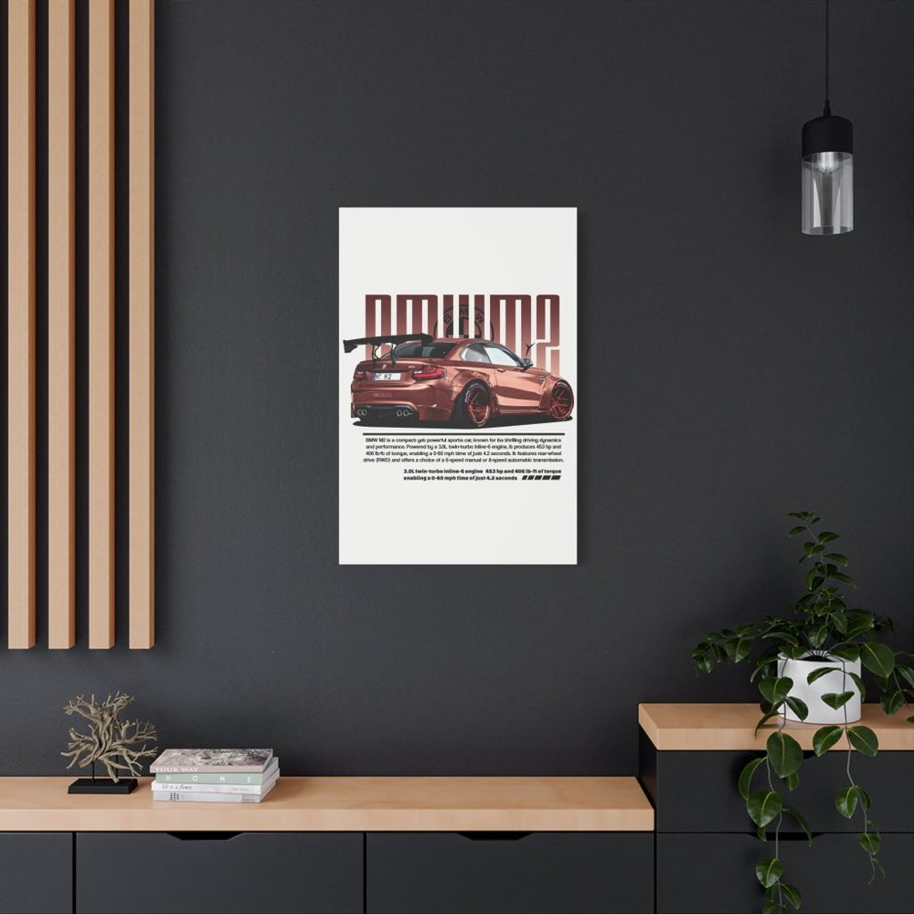 BMW M2 Canvas Print — Wandbild Man Cave | REVØRA