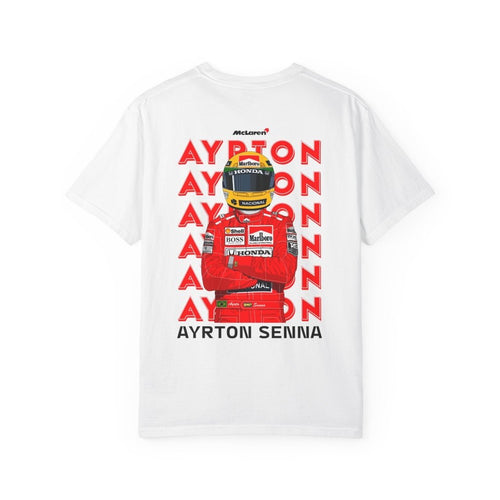 Ayrton Senna Tribute T-Shirt — F1 Legende McLaren Streetwear Shirt Formel 1 Geschenk REVØRA