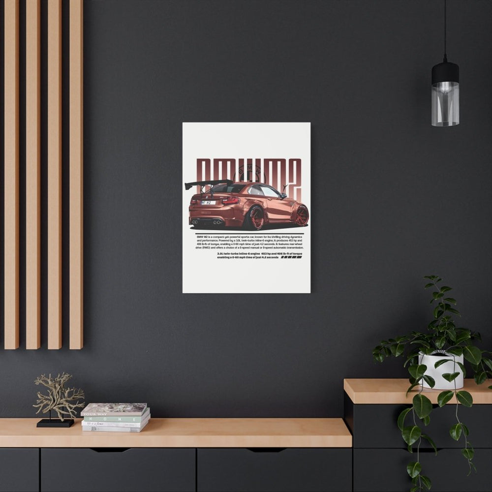 BMW M2 Canvas Print — Wandbild Man Cave | REVØRA