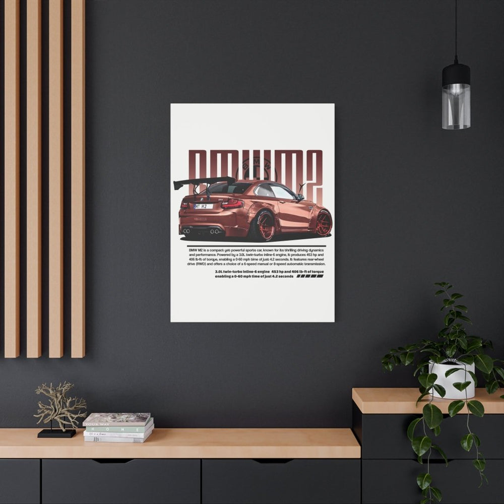 BMW M2 Canvas Print — Wandbild Man Cave | REVØRA