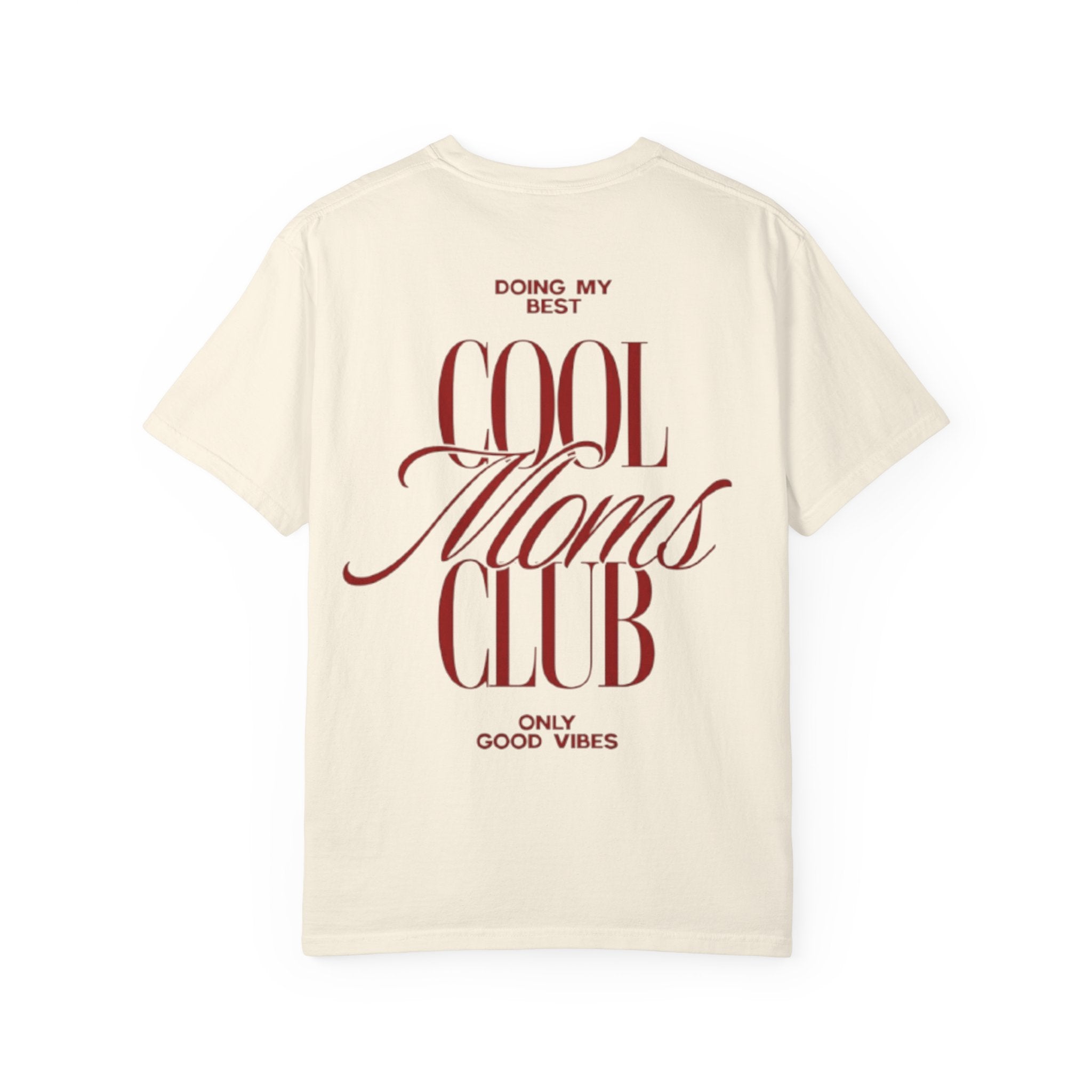 Rückansicht: Oversized T-Shirt mit großflächigem Print „Cool Moms Club“ von REVØRA