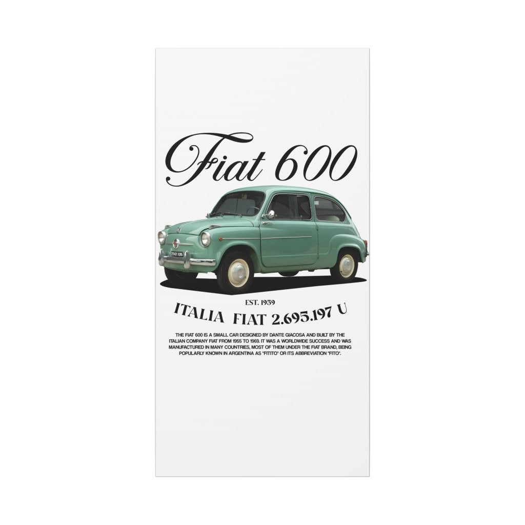 Fiat 600 Canvas Print - Revøra™