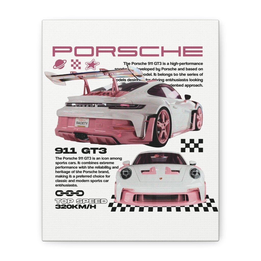 Porsche 911 GT3 Canvas Print — Wandbild Man Cave | REVØRA