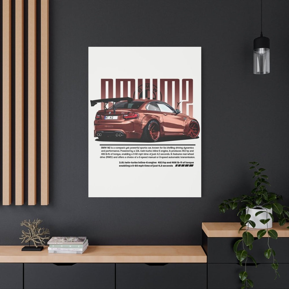 BMW M2 Canvas Print — Wandbild Man Cave | REVØRA