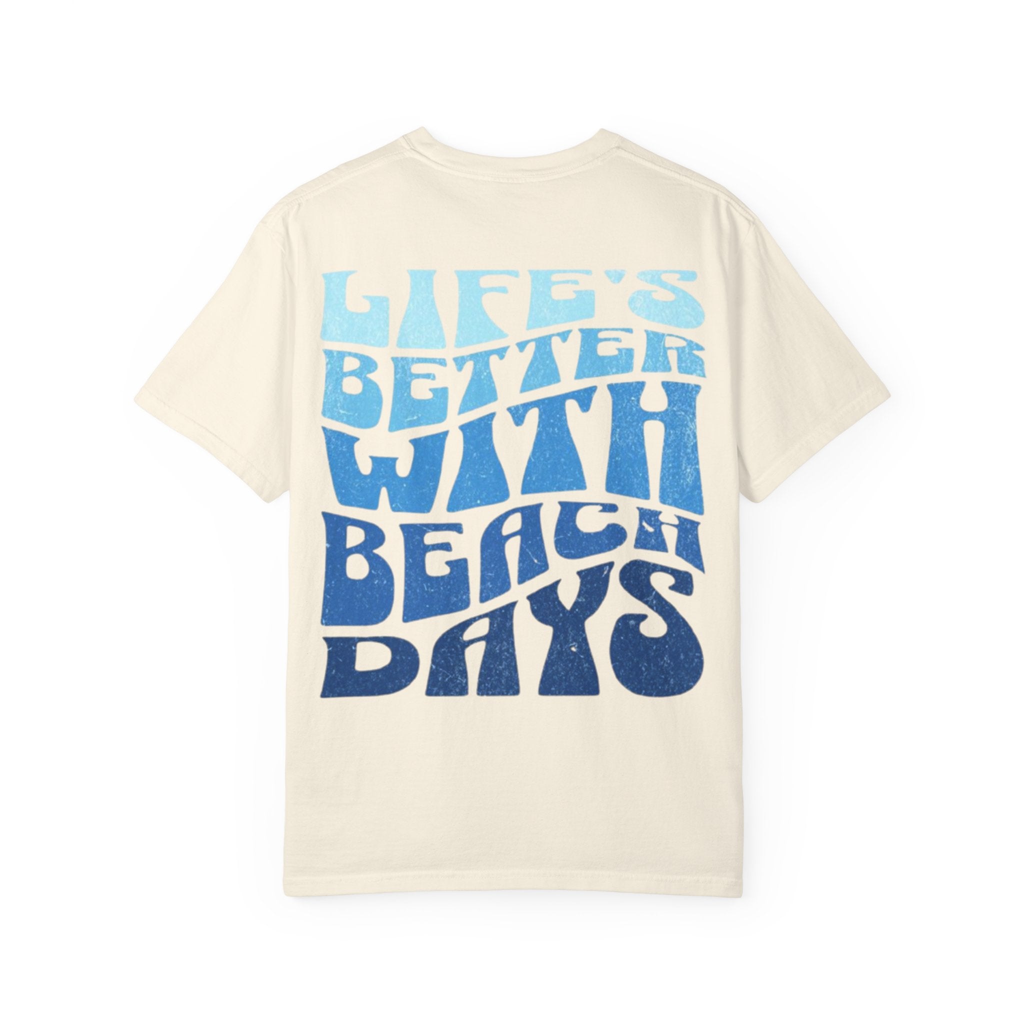 Rückansicht: Oversized T-Shirt mit großflächigem Print „Beach Days“ von REVØRA