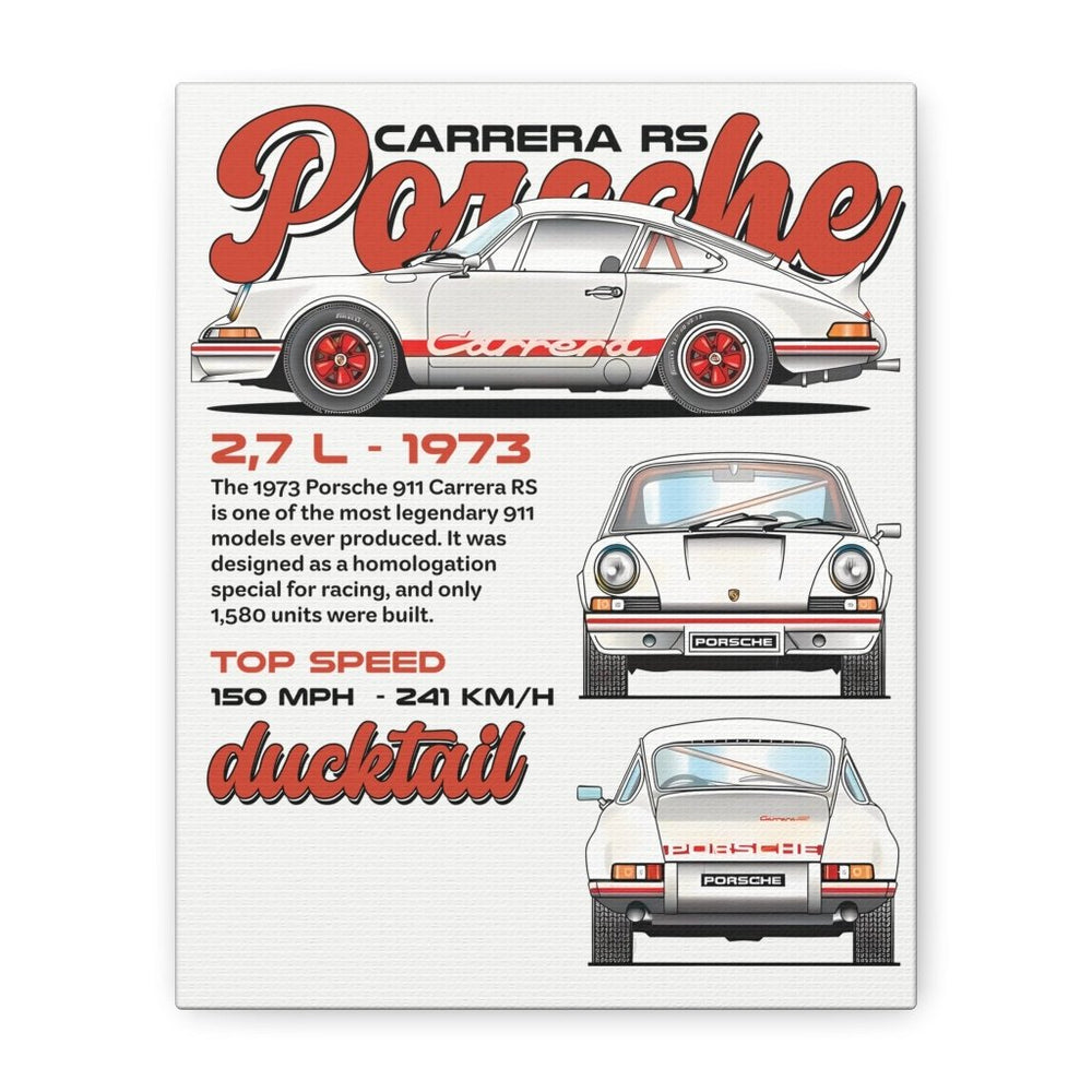 Porsche 911 Carrera RS Canvas Print — Wandbild Man Cave | REVØRA