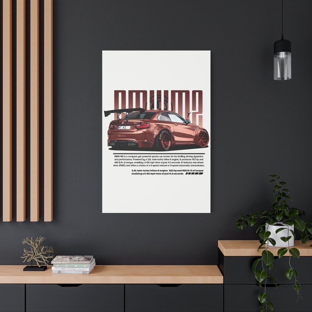 BMW M2 Canvas Print — Wandbild Man Cave | REVØRA