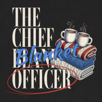 REVØRA The Chief Blanket Officer – Hoodie in Black, Rückenprint aus der Nähe