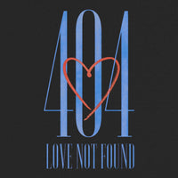 REVØRA 404 Love Not Found – Oversized Shirt in Black, Rückenprint aus der Nähe